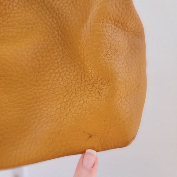 Dooney & Bourke Vintage Samba Logo Lock Sac Keyring Leather Tan Hobo Bag - Picture 5 of 15